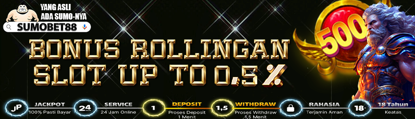 BONUS ROLLINGAN SLOT UP TO 0,5%